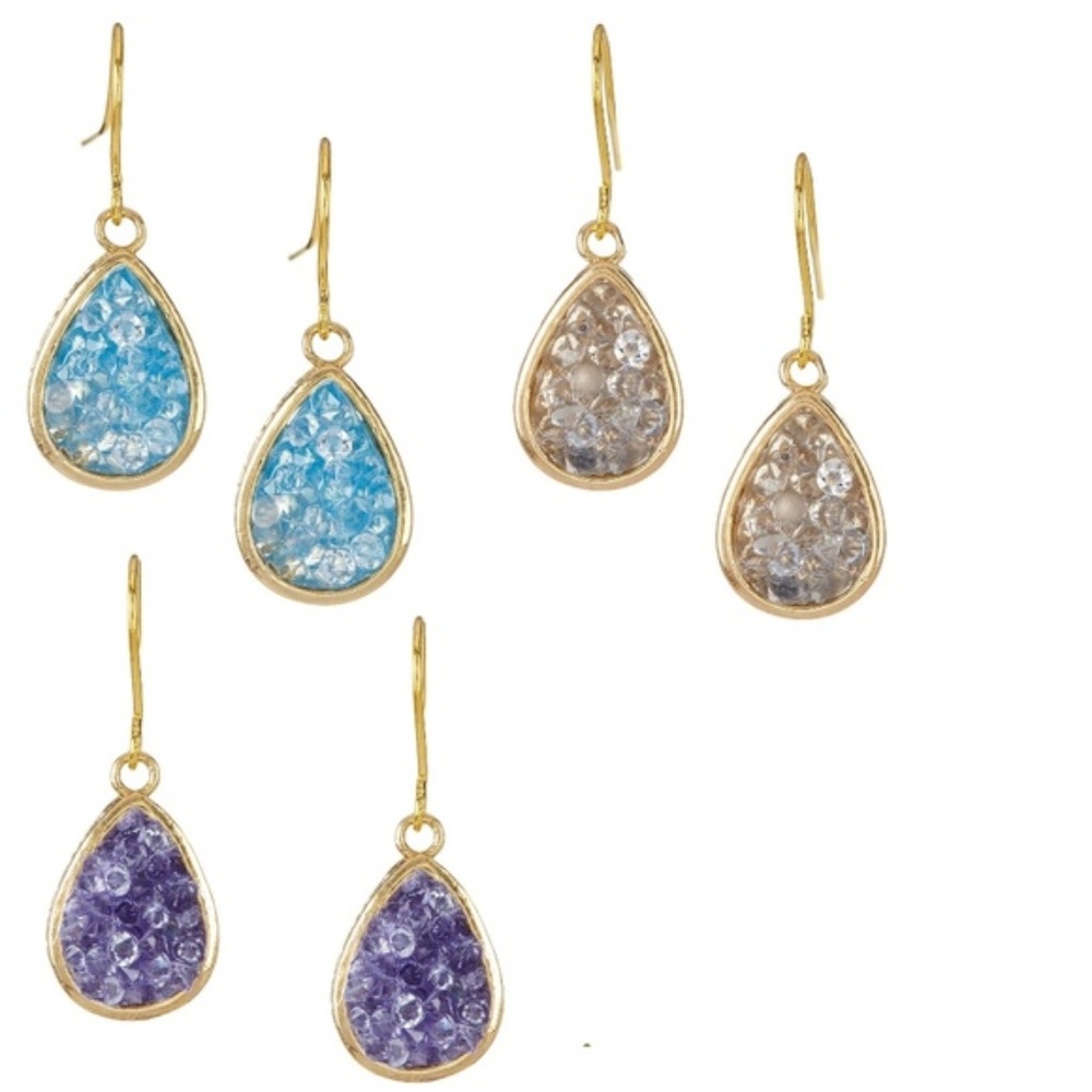 Druzy Rock Crystal Earrings